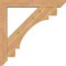 Ekena Millwork Merced Slat Smooth Bracket w/ Offset Brace, Western Red Cedar, 5 1/2"W x 34"D x 34"H BKT0604X34X34MRC06SWR - alternate 4